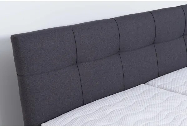 MARIA kárpitozott ágy tárolóhellyel, matrac nélkül, 160x200 cm, szürke