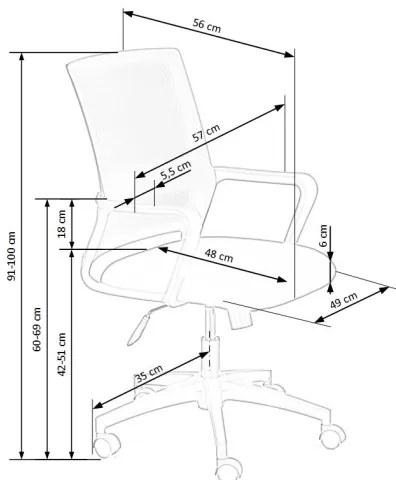 TONA fekete irodai szék