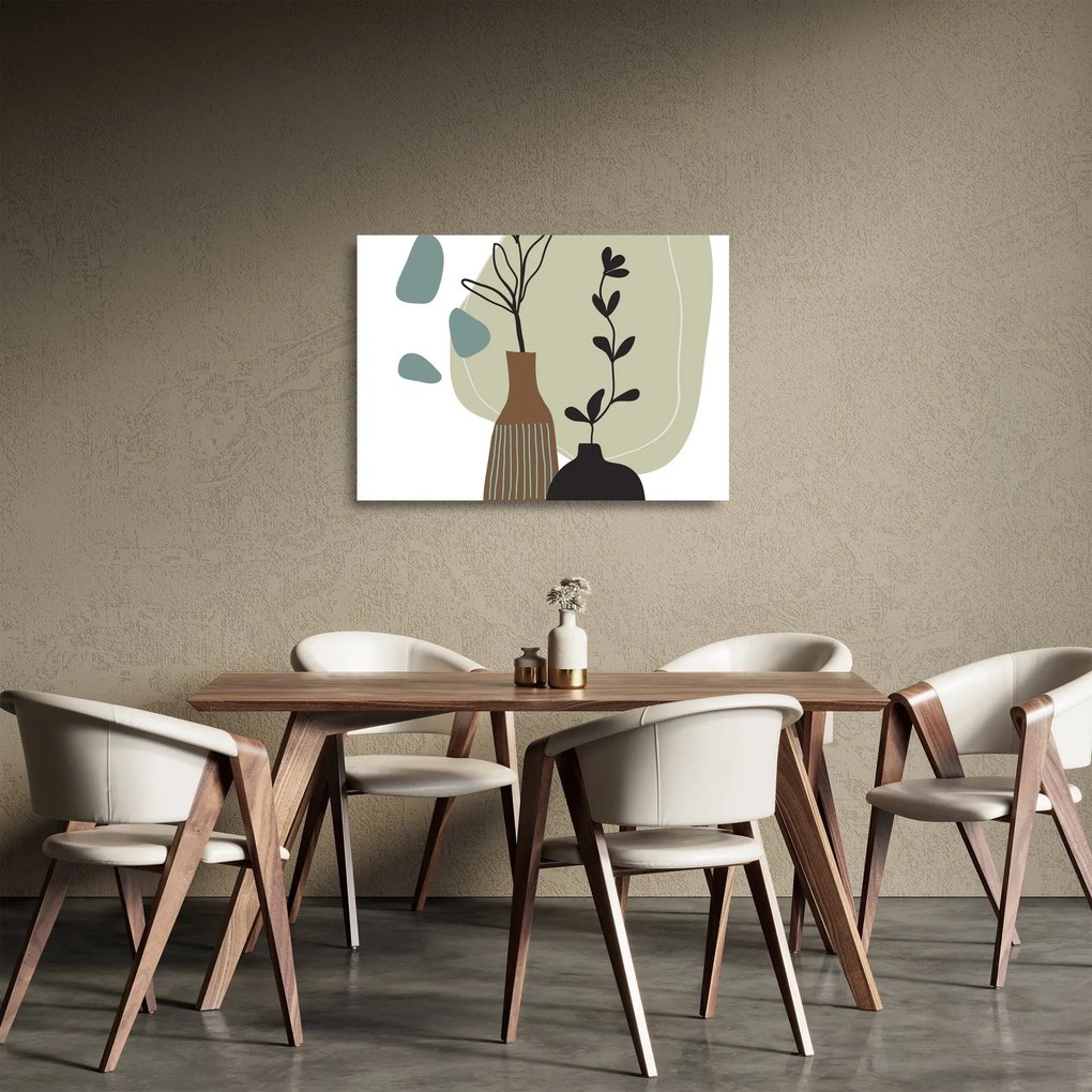 Üveg kép - Virágok vázában N⁰2 (70x50 cm)