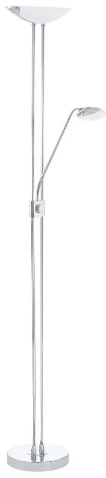 Ezüstszínű LED állólámpa üveg búrával (magasság 180 cm) BAYA LED – EGLO
