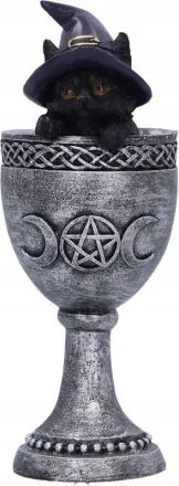 Macska Coven Cup Black Cat dísz Gothic figura a Nemesis Now cégtől Angliából
