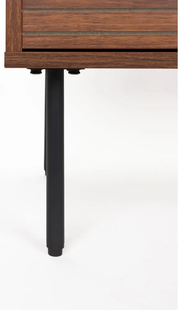 Barna szekrény diófa dekorral 80x130x40 cm Stripes – White Label