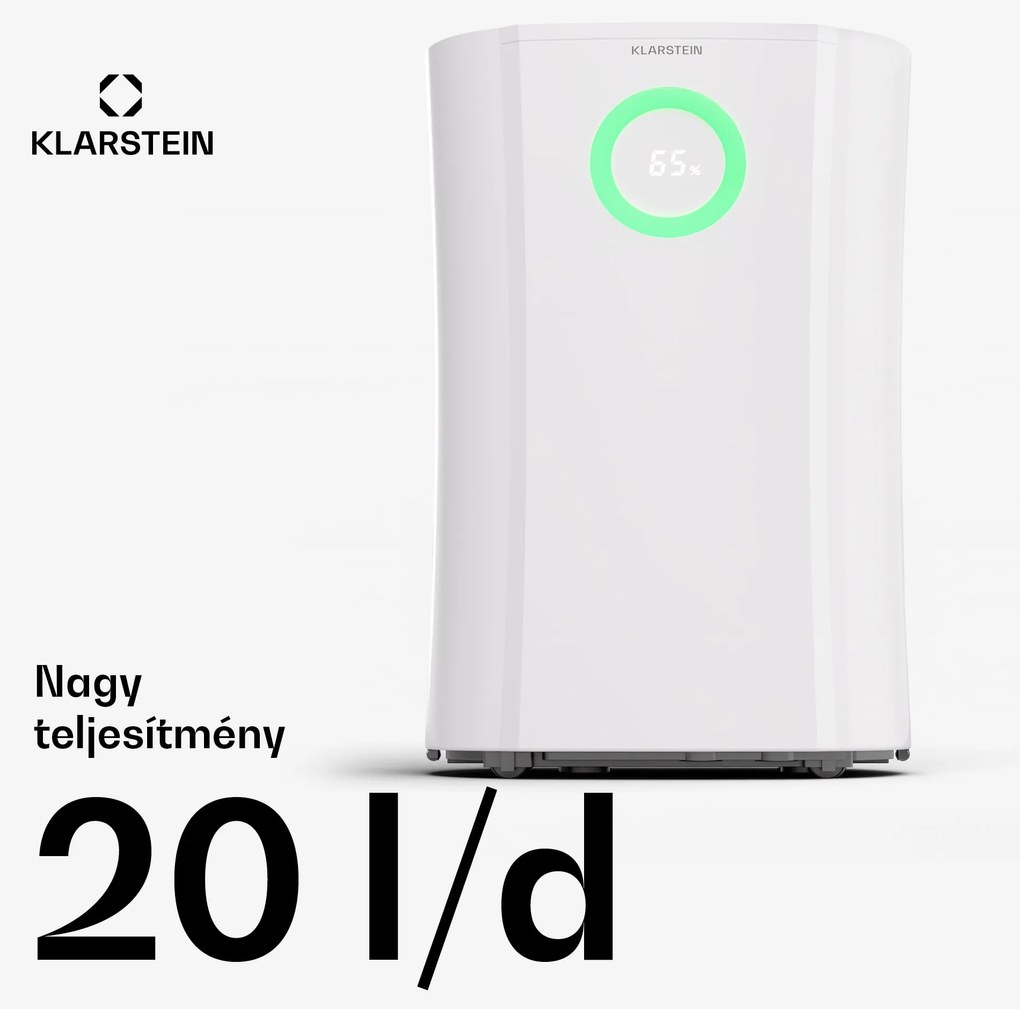Klarstein DryFy Pro Connect 20 Smart, párátlanító, WiFi, kompresszió, 20 l/d, 20 - 30 m²