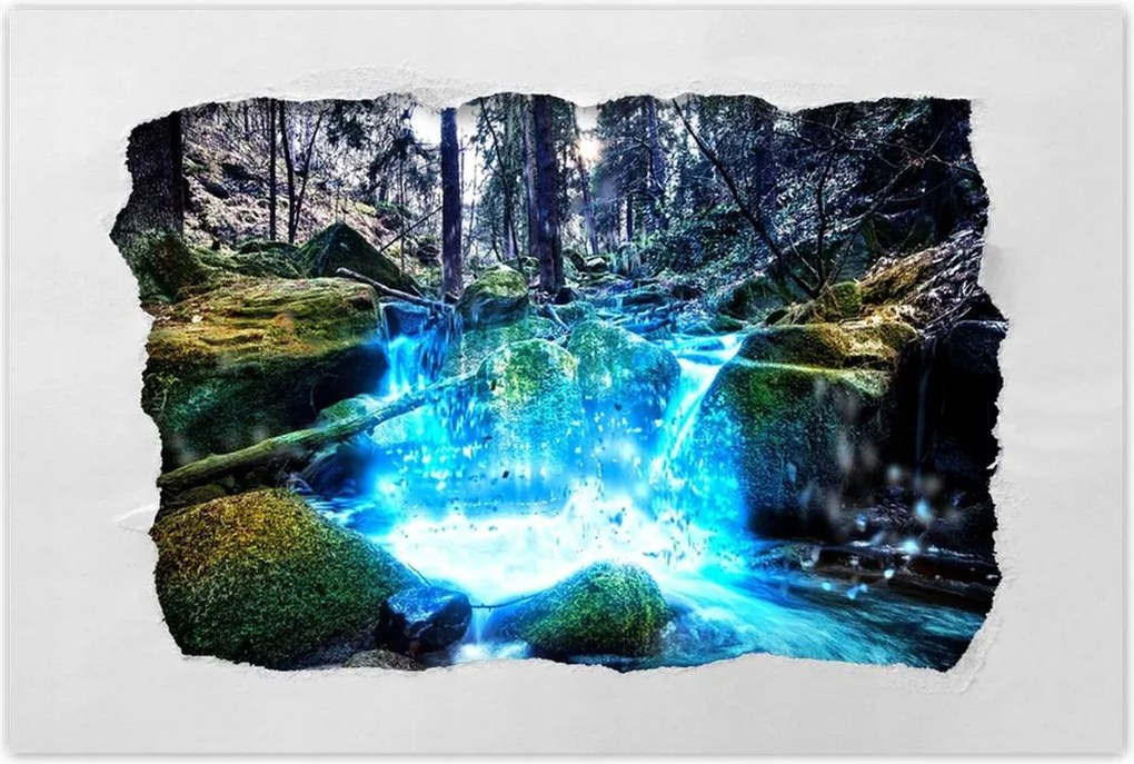 Poszterek 60x40 Vízesés a folyón Hegyek