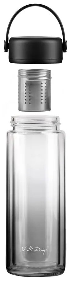 Fekete üveg ivópalack 350 ml Fuori – Vialli Design