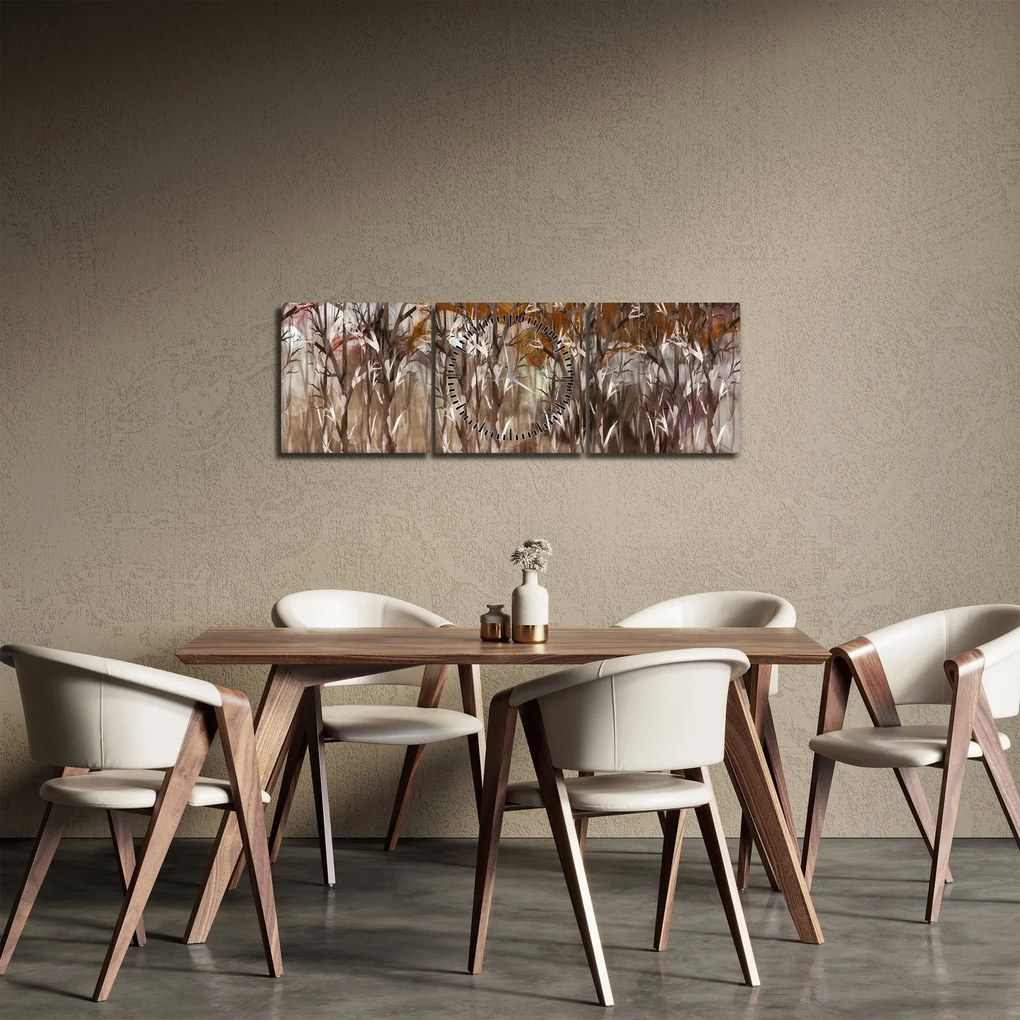 Kép - Fák (órával) (90x30 cm)