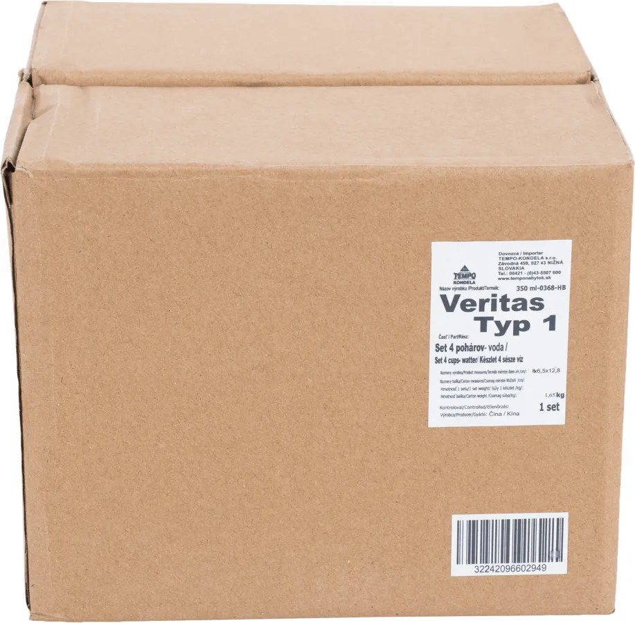 4 darabos pohárkészlet, 350ml, VERITAS TYP 1