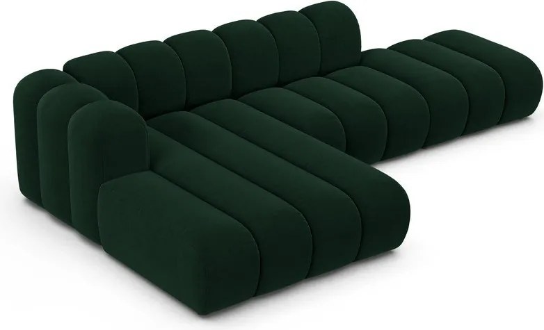 Sötétzöld sarokkanapé (bal oldali) Lupine – Micadoni Home