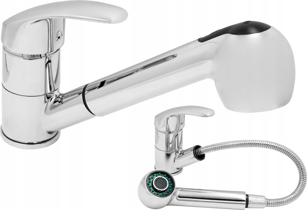 Hand Króm Konyhai Csaptelep Kihúzható Kifolyócsővel