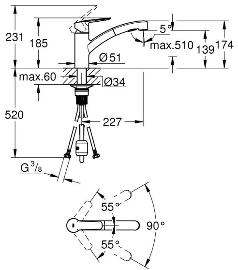 GROHE 305312431 - START mosogatócsaptelep fekete