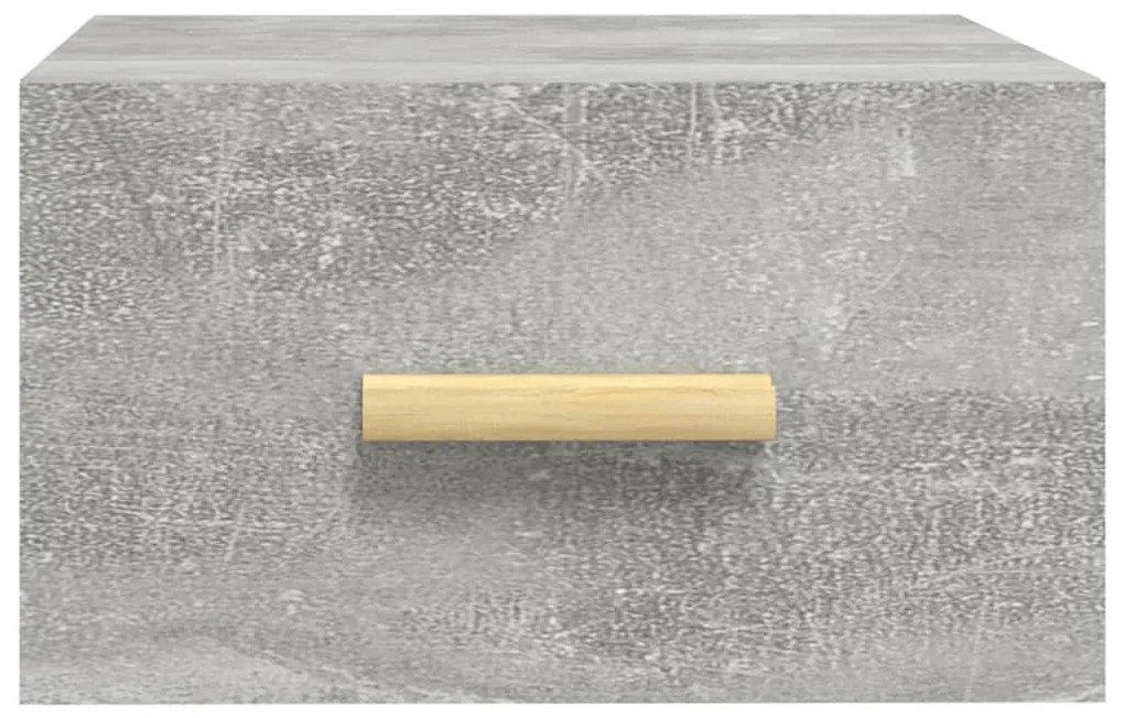 2 db betonszürke falra szerelhető éjjeliszekrény 35x35x20 cm