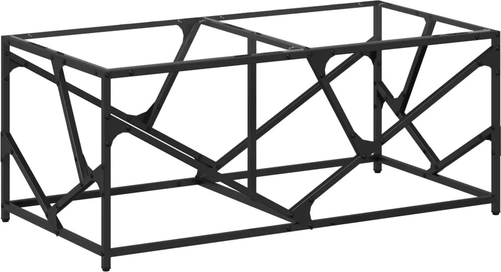 vidaXL acél dohányzóasztal átlátszó üveglappal 98,5 x 50 x 41 cm