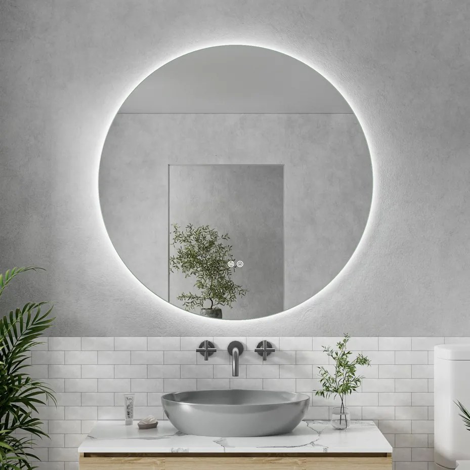 Erga Sofia, kerek LED tükör 100cm, 2300 lm, 3 világos szín, ERG-V01-207-1010