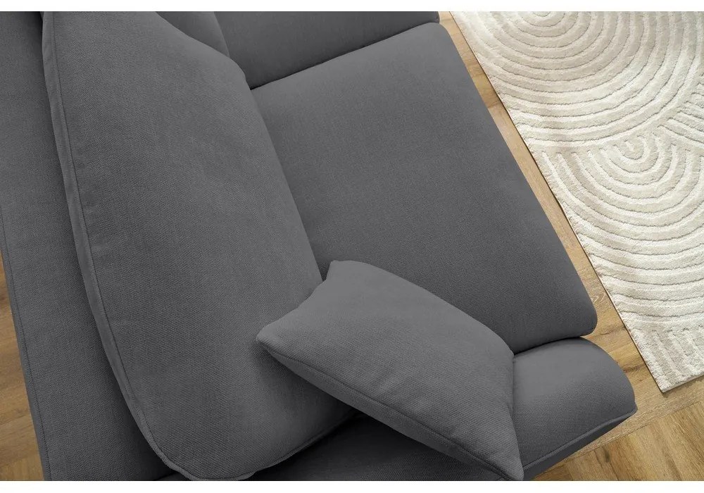 Sötétszürke kinyitható kanapé 235 cm Cezanne – Bobochic Paris