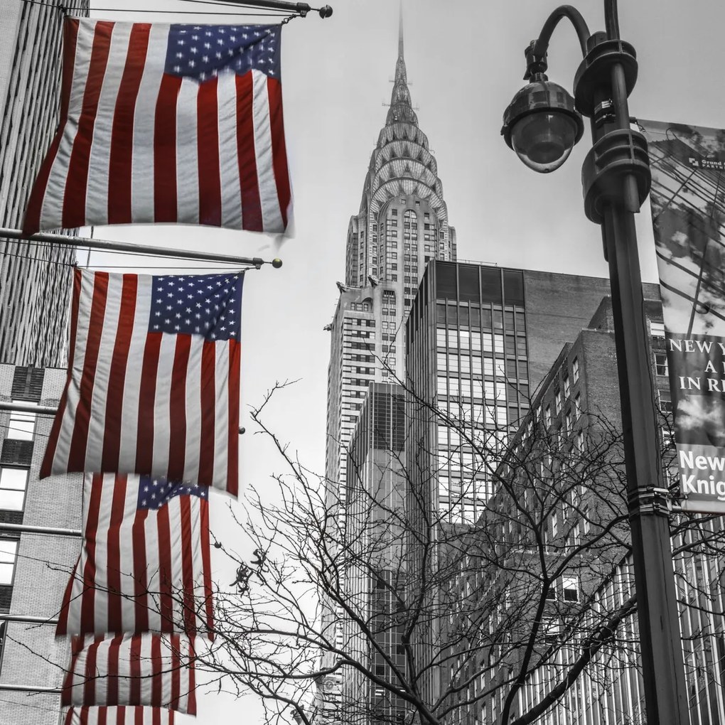 Poszter 80x80cm Chrysler Building New York 12, Assaf Frank