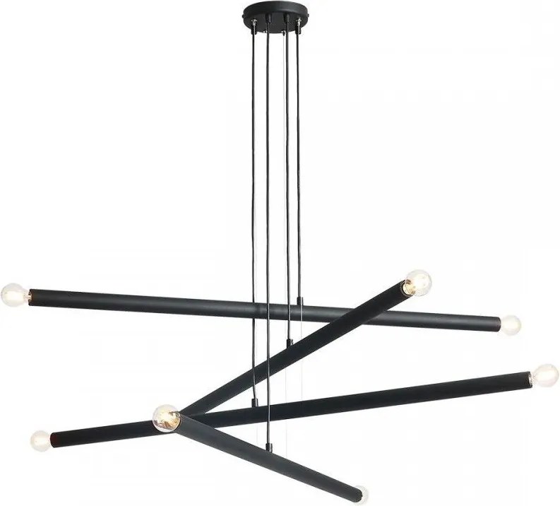 ALDEX 1072P1 TUBO Modern Led Függesztett Lámpa Fekete E14 IP20