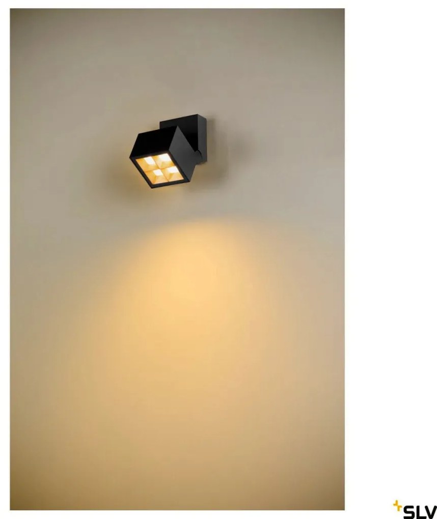 SLV 1007458 CUBE Modern Kültéri Fali Lámpa Antracit LED IP65