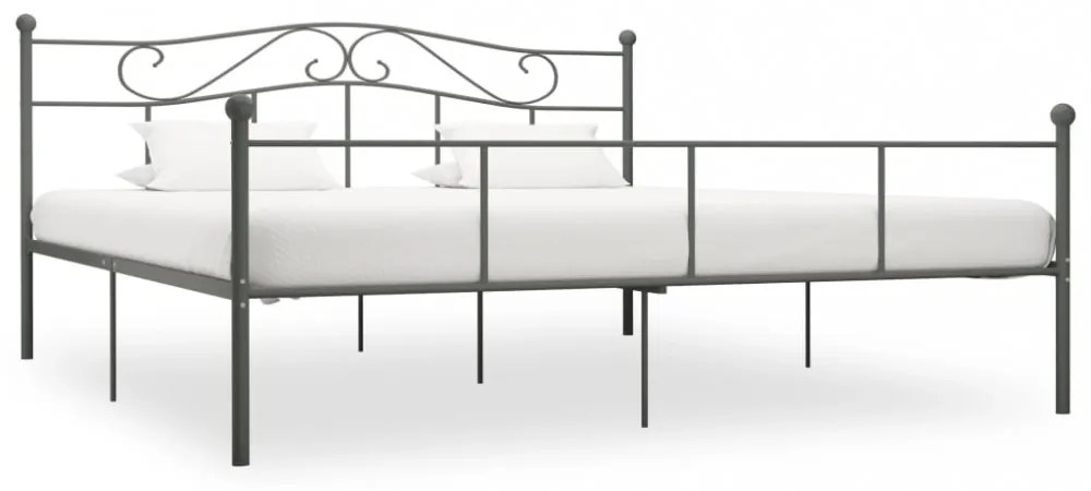 szürke fém ágykeret 180 x 200 cm