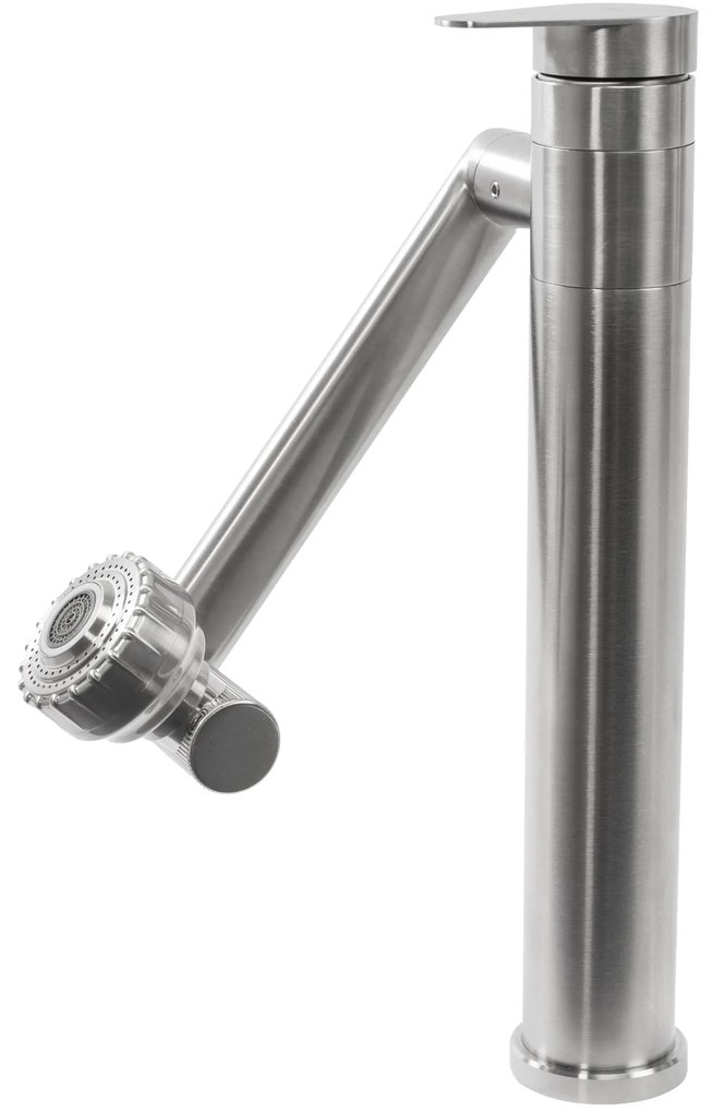 Fürdőszobai csaptelep Rea PACO Nickel Brush INOX High