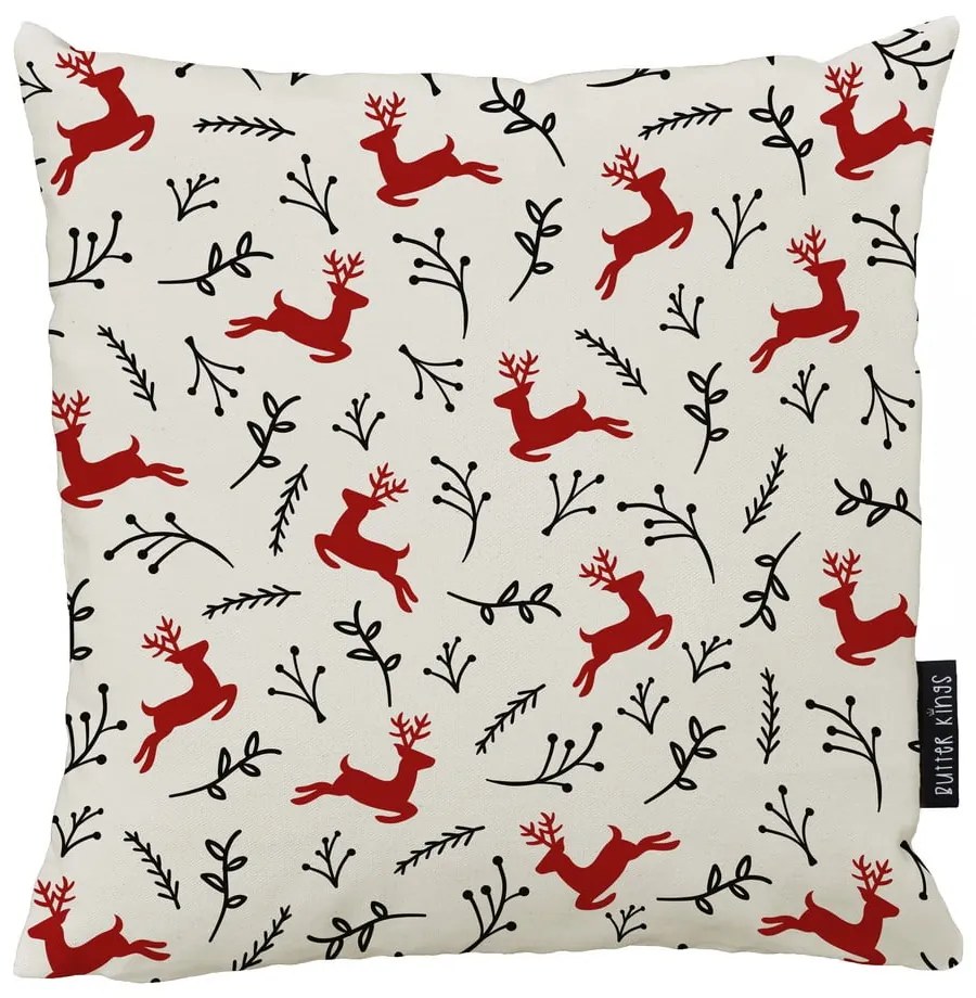 Deer karácsonyi párna pamut huzattal, 45 x 45 cm - Butter Kings