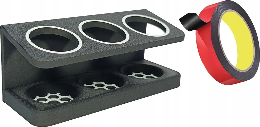 Hármas Fogkefetartó Akasztó Állvány elektromos fogkefékhez 3 +szalag