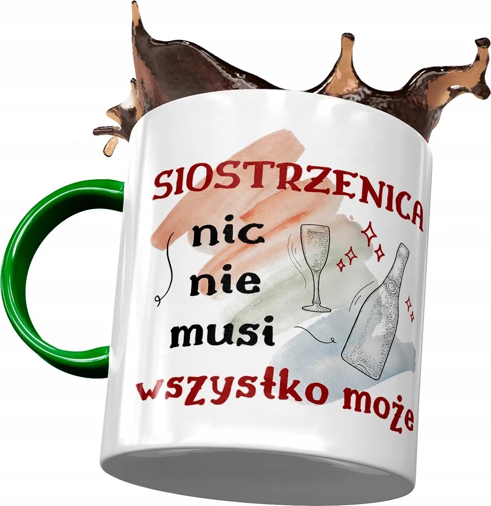 Zöld Bögre Unokahúgnak Születésnapra Ajándék Nyomtatott Fotóval