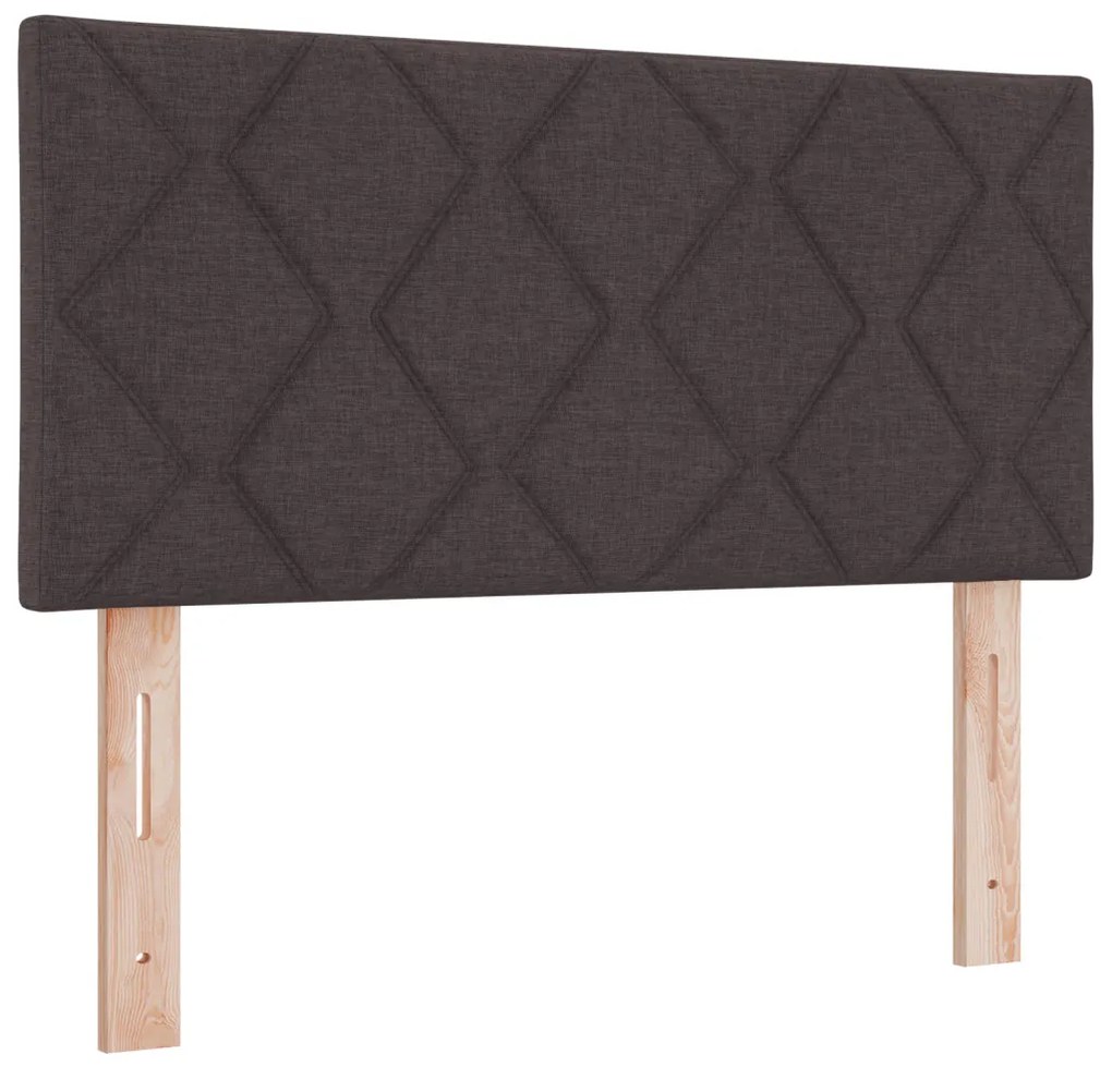 Boxspring Ágy Matrac nélkül Sötétbarna 90x200 cm Szövet