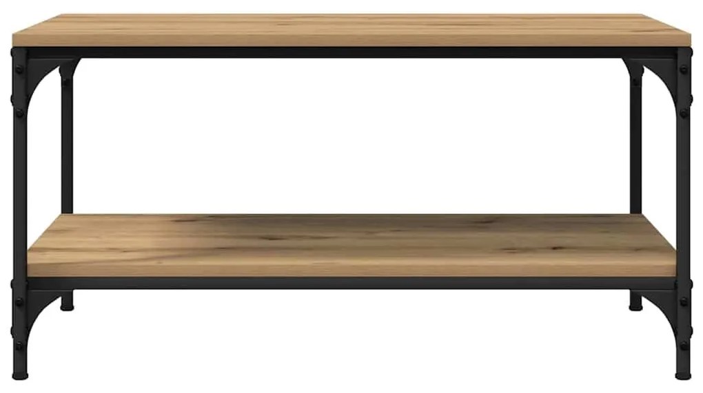 Dohányzóasztal kézműves tölgy 80 x 50 x 40 cm Faanyag