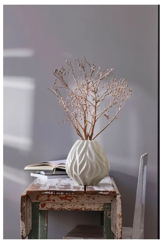 Flame fehér porcelán váza, magasság 23 cm - Morsø