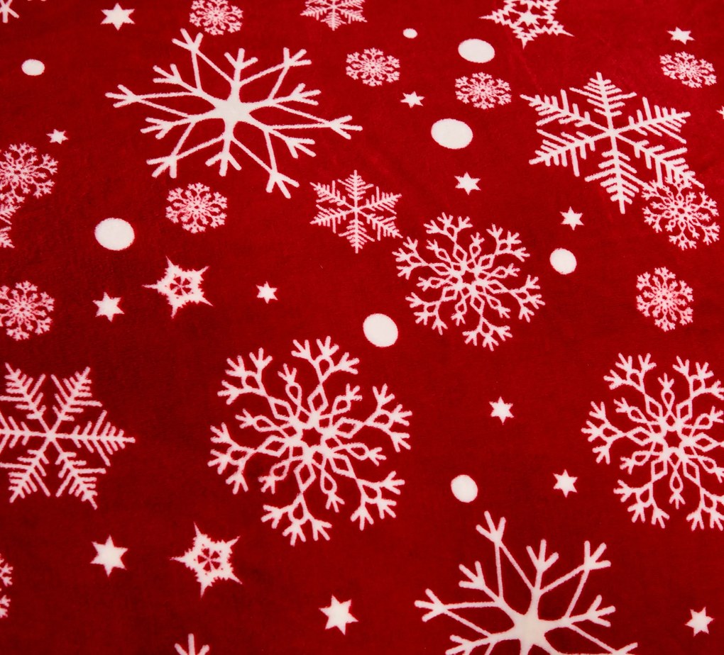 Mikroplüss ágyneműhuzat SNOWFALL piros Ágyneműhuzat mérete: 80 x 80 cm | 135 x 200 cm