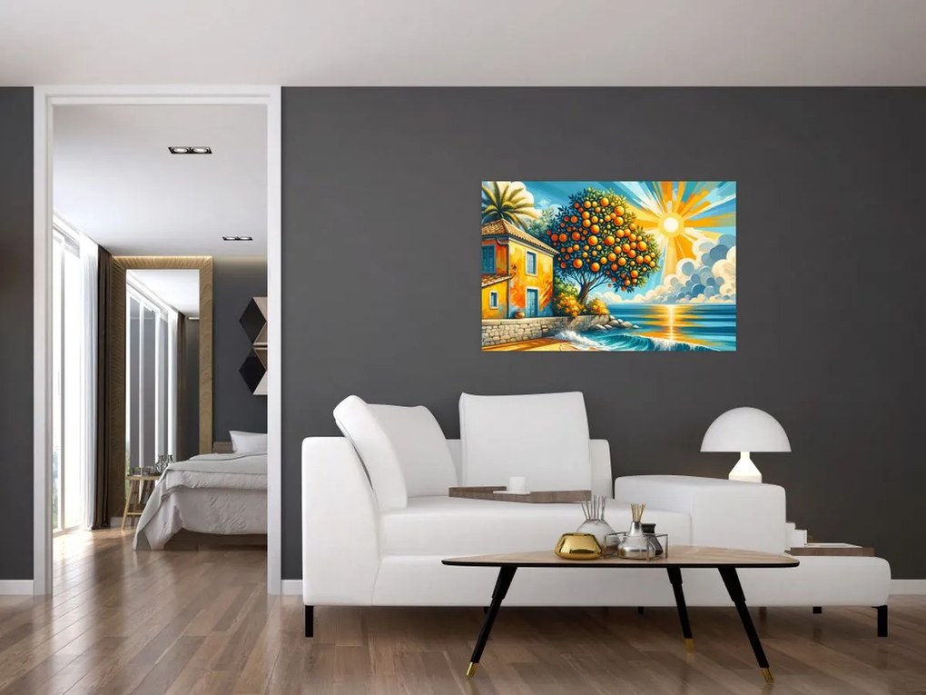 Kép - Ház narancsokkal I. (90x60 cm)