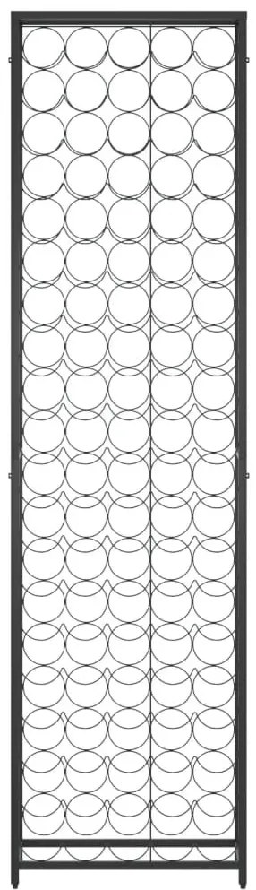 Fekete kovácsoltvas bortartó 95 palackhoz 54 x 18 x 200 cm
