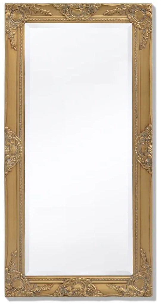 aranyszínű barokk stílusú fali tükör 100 x 50 cm