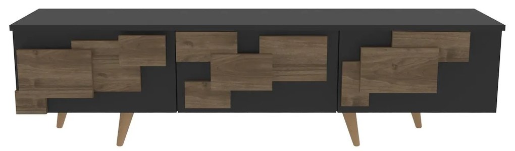 TV szekrény 3 D - Anthracite, Walnut