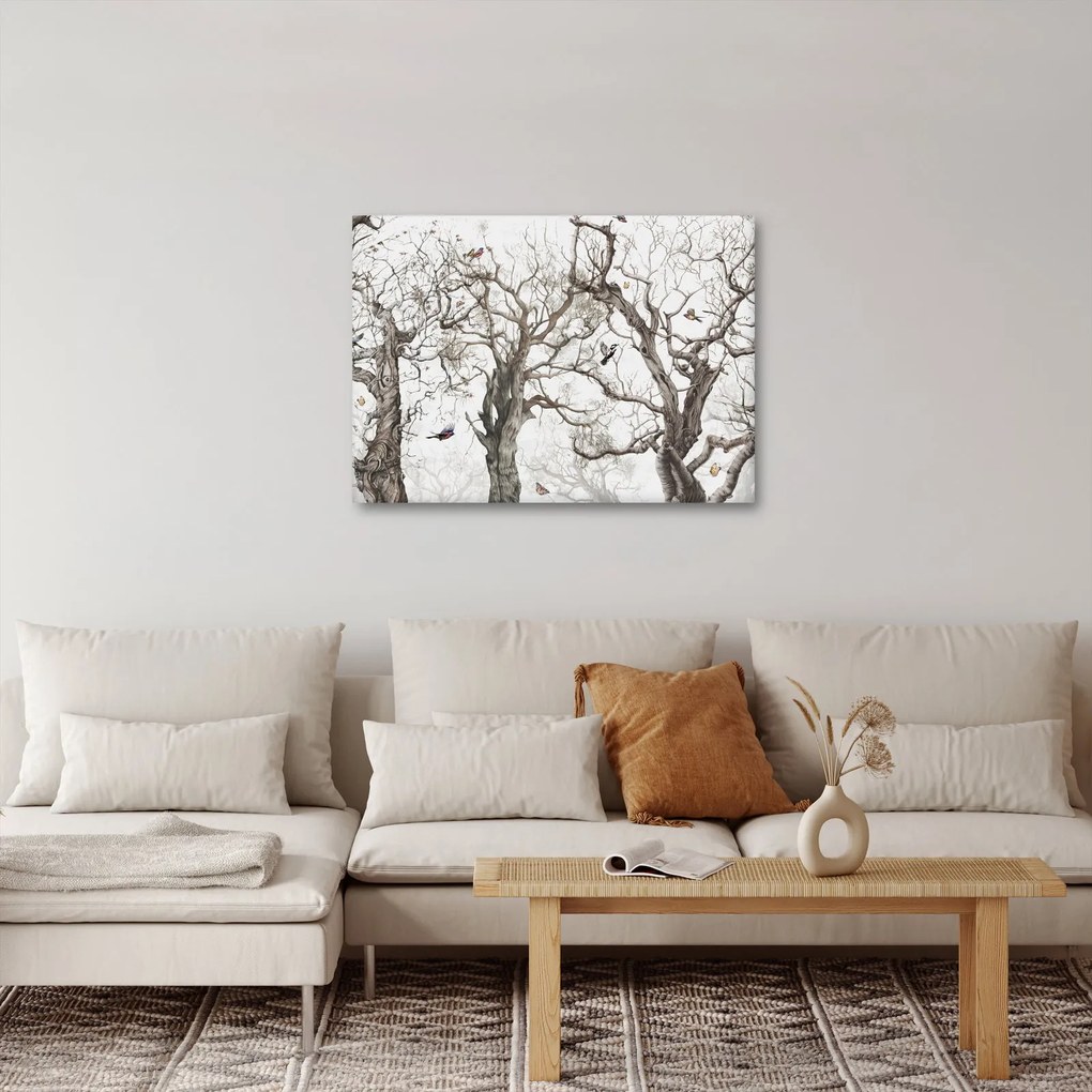 Kép - Erdei minta, rajz (70x50 cm)