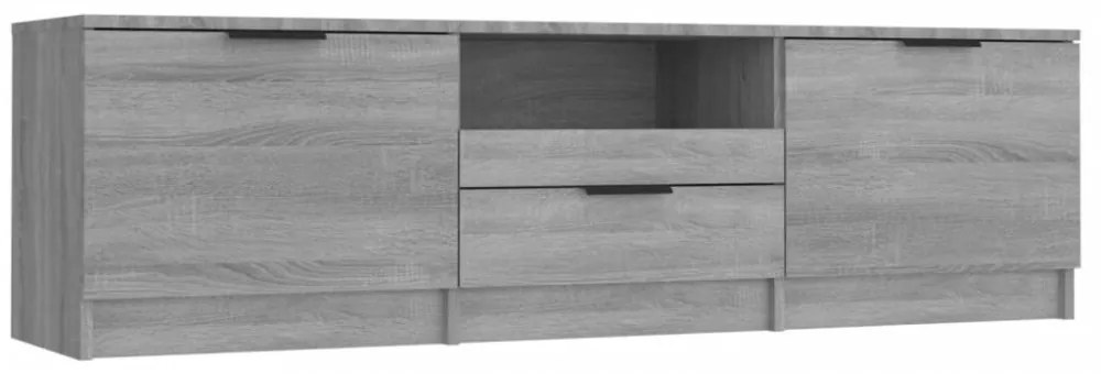 szürke sonoma színű szerelt fa TV-szekrény 140 x 35 x 40 cm