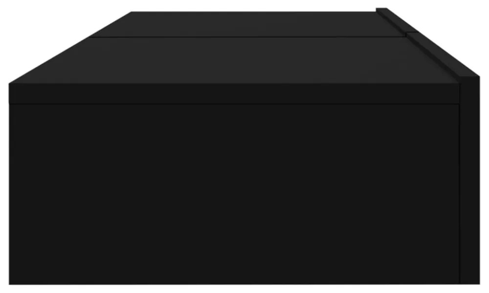 2 db fekete TV-szekrény LED-lámpákkal 60 x 35 x 15,5 cm