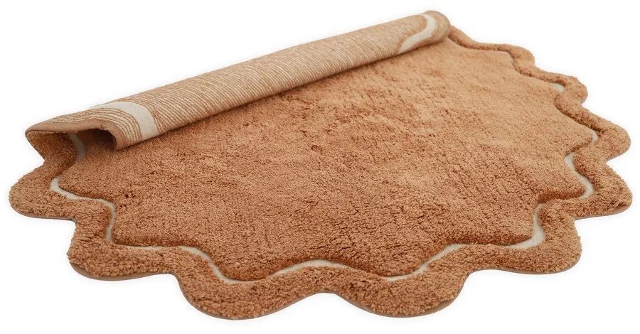 Téglavörös mosható kézi szövésű pamut kerek szőnyeg ø 110 cm Sweet April Toffee – Nattiot