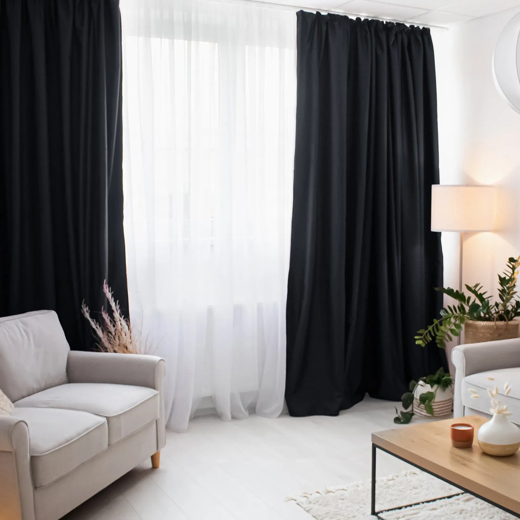 Goldea sötétítő függöny blackout - sötét antracit 140x270 cm