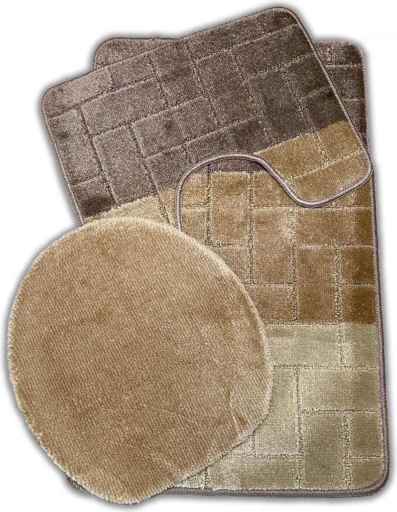 3 db-os csúszásgátló fürdőszobaszőnyeg szett 50x80 50x40 40x44 cm