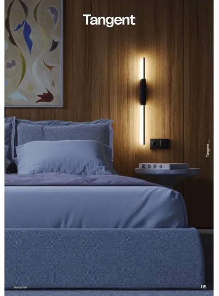 Redo 01-4673 - LED fali lámpatest TANGENT LED/6W/230V CRI 90 fekete