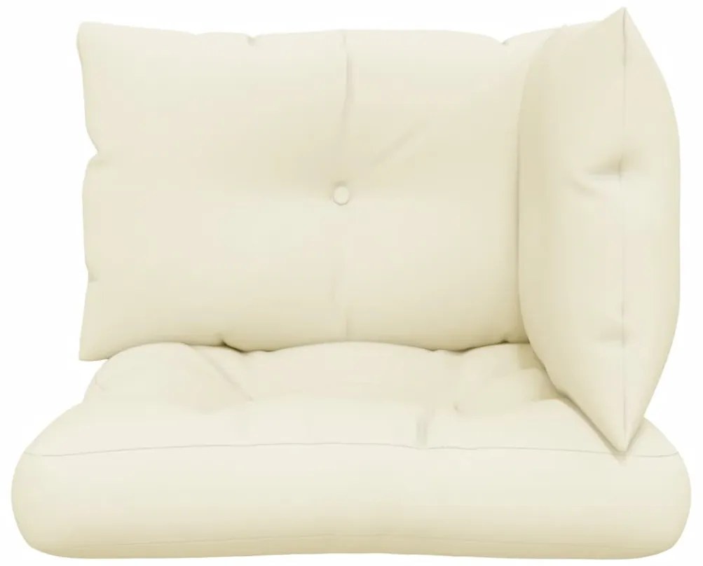 3 db krémszínű szövet raklappárna