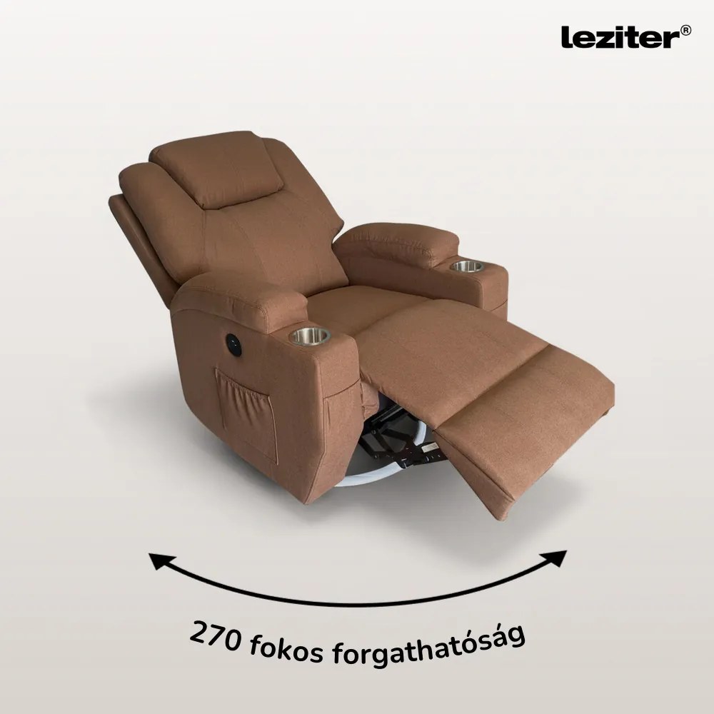 Relaxa elektromos ringató és forgatható masszázsfotel