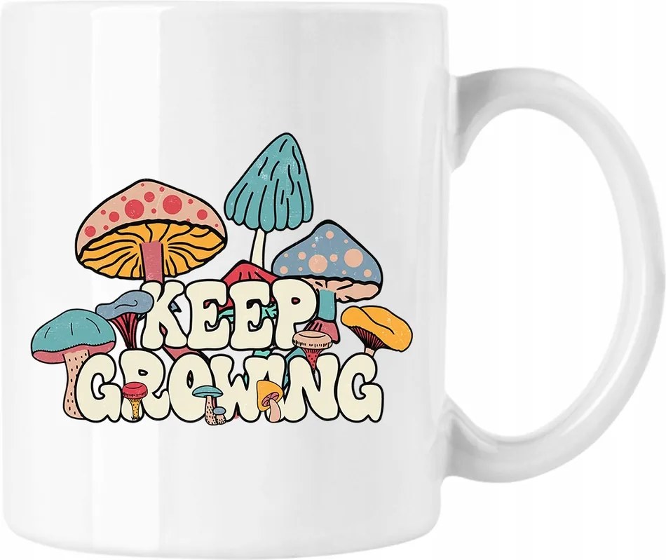 Bögre Mágikus gomba zöld 1 Fehér 330ml