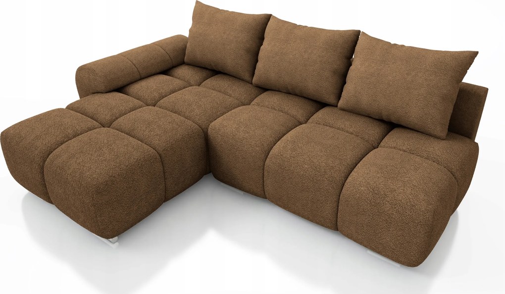 Kényelmes Sarokülőgarnitúra Alvás Funkcióval A Nappaliba Cappuccino Bal