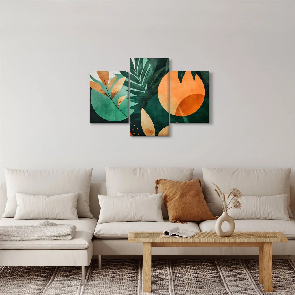 Kép - Geometrikus természeti minták (90x60 cm)
