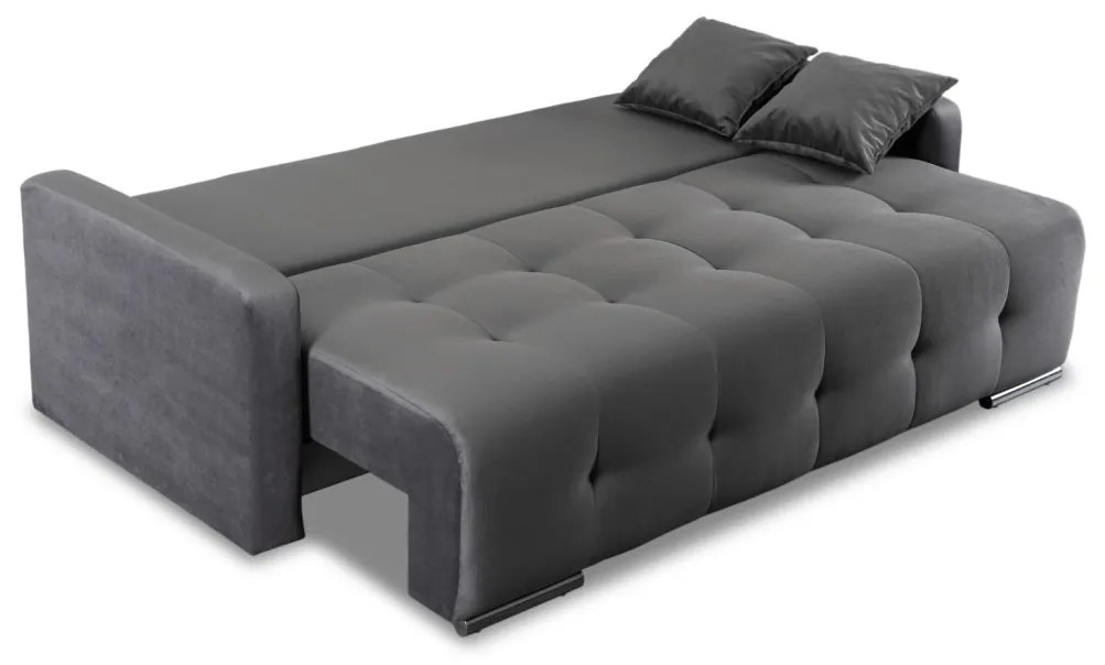 Sofa FAVIO Szara Welurowa