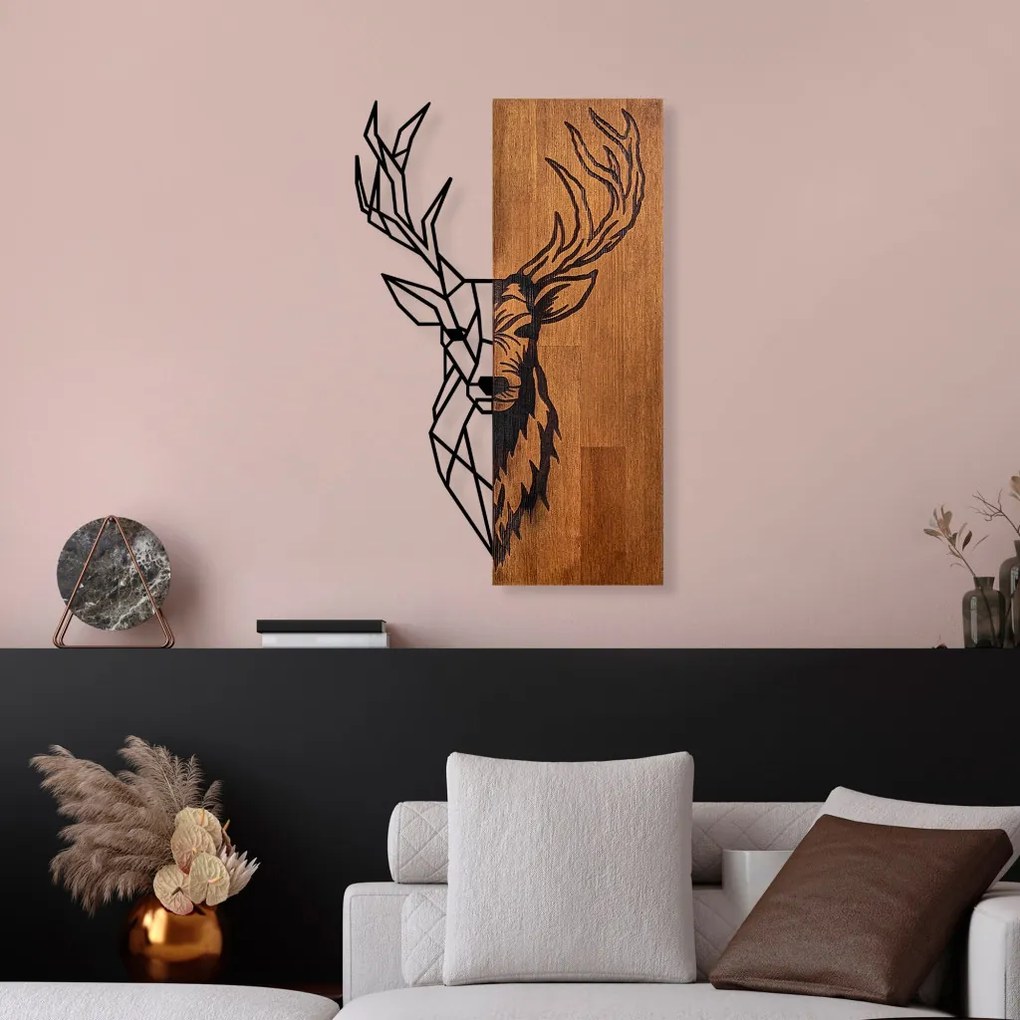 Red Deer 1 fa-fém faldekoráció