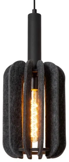 Lucide 45492/13/36 - Csillár zsinóron RAFAL 3xE27/40W/230V fekete/szürke