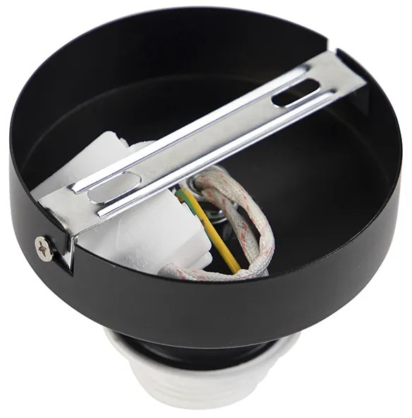 Mennyezeti lámpa bársony árnyékolóval kék arannyal 20 cm - Combi fekete